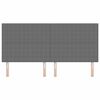vidaXL T&ecirc;te de lit LED avec t&ecirc;te de lit Gris clair 200 cm Polyester