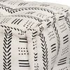 vidaXL Pouffes G&eacute;om&eacute;trique Gris et blanc 40 x 40 x 40 cm tissu