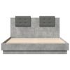 vidaXL Cadre de lit sans matelas gris b&eacute;ton 120x200 cm