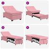 vidaXL Canap&eacute;-Lit Rose 194 x 67 x 82 cm Velours