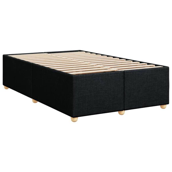 vidaXL Cadre de lit sans matelas noir 120x200 cm tissu