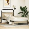 vidaXL Cadre de lit sans matelas 100x200 cm ch&ecirc;ne sonoma