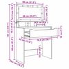 vidaXL Tables de maquillage pour chambre Noir 80 x 39,6 x 135 cm