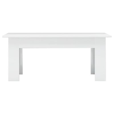 vidaXL Table basse blanc brillant 100x60x42 cm bois d'ingénierie