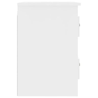 vidaXL Table de chevet murale blanc 41,5x36x53 cm