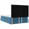 vidaXL Lit avec rangement et LED Bleu fonc&eacute; 140 x 190 cm Velours