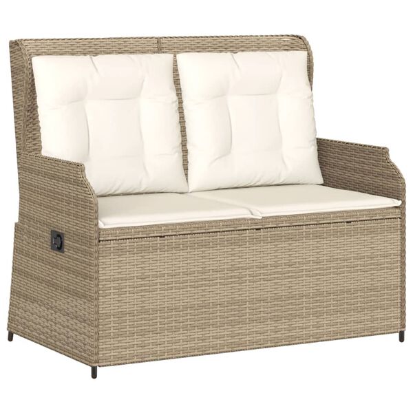 vidaXL Salon de jardin avec coussins 3 pcs beige r&eacute;sine tress&eacute;e