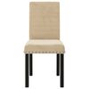 vidaXL Chaises &agrave; manger lot de 6 cr&egrave;me velours
