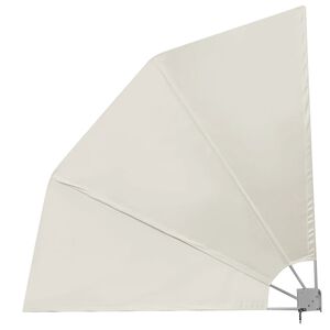 vidaXL Auvent lat&eacute;ral pliable de balcon Cr&egrave;me 210 x 210 cm