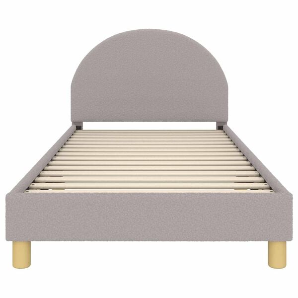 vidaXL Cadre de lit pour enfants avec t&ecirc;te de lit Gris clair