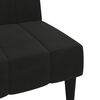 vidaXL Canap&eacute;-lit &agrave; 2 places Noir Tissu microfibre