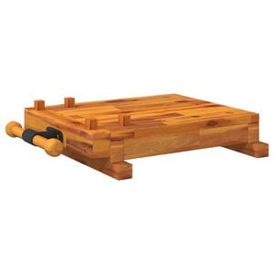 vidaXL Dessus d'&eacute;tabli avec &eacute;tau 52x44x9,5 cm bois massif d'acacia