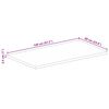 vidaXL Dessus de table rectangulaire bois massif de manguier brut