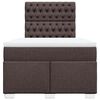 vidaXL Sommier &agrave; lattes de lit et matelas marron fonc&eacute; 120x190cm tissu