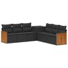 vidaXL Ensemble de Canap&eacute;s 7 pc Noir Rattan synth&eacute;tique et acier
