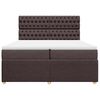 vidaXL Sommier &agrave; lattes de lit avec matelas Marron fonc&eacute; 200x200 cm