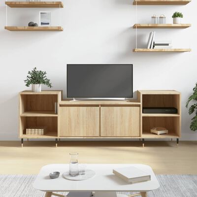 vidaXL Meuble TV Chêne sonoma 160x35x55 cm Bois d'ingénierie