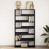 vidaXL Biblioth&egrave;que noir 100x33x187,5 cm bois d'ing&eacute;nierie