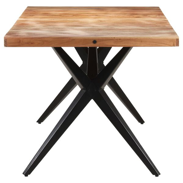 vidaXL Table de salle &agrave; manger 160x80x76 cm Bois d'acacia solide