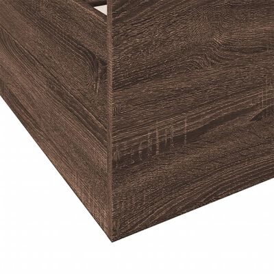 vidaXL Cadre de lit et tiroirs chêne marron 140x200 cm bois ingénierie