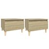 vidaXL Tables d'appoint 2 pcs Ch&ecirc;ne sonoma 50x46x35 cm Bois ing&eacute;nierie