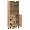 vidaXL Haut Armoire avec tiroir Ch&ecirc;ne artisanal 69,5 x 34 x 180 cm