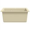 vidaXL Évier de cuisine Granit Seul lavabo Beige