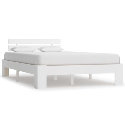 vidaXL Cadre de lit sans matelas blanc bois de pin massif 120x200 cm