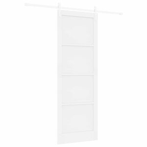 vidaXL Porte coulissante ORKDAL Blanc 83 x 232 cm Bois de pin massif