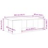 vidaXL Table basse ch&ecirc;ne marron 89,5x48x30 cm bois d'ing&eacute;nierie