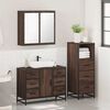 vidaXL Ensemble de meubles de salle de bain 3 pcs Ch&ecirc;ne marron