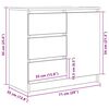 vidaXL Buffet avec tiroir blanc 71x35x65 cm bois d'ing&eacute;nierie