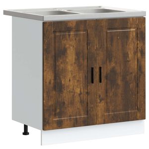 vidaXL Meuble sous &eacute;vier Porto 2 pi&egrave;ces Marron 80 x 46 x 81,5 cm