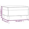 vidaXL Repose-pied Gris fonc&eacute; 70x55x41 cm Tissu