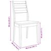 vidaXL Chaises à manger 2 pcs blanc bois massif caoutchouc