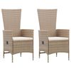 vidaXL Ensemble &agrave; manger de jardin 5 pcs Beige