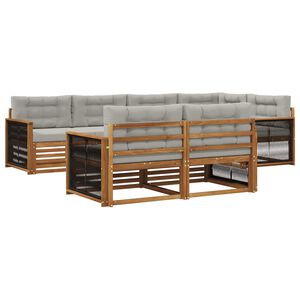 vidaXL Ensemble de canap&eacute;s d'ext&eacute;rieur 7 pcs Naturel et gris clair
