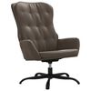 vidaXL Chaise de relaxation et repose-pied Gris anthracite Similicuir