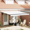 vidaXL Auvent R&eacute;tractable Blanc 400 &times; 300 cm Polyester et Aluminium