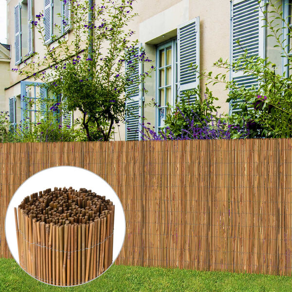 vidaXL Cl&ocirc;ture en bambou 500x125 cm