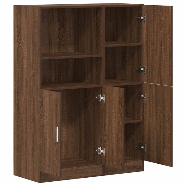 vidaXL Ensemble d'armoires de cuisine 2 pcs ch&ecirc;ne marron
