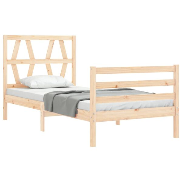 vidaXL Cadre de lit sans matelas bois massif