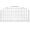 vidaXL Panier de gabions arqu&eacute; 200x30x80/100 cm Fer galvanis&eacute;