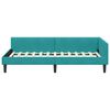 vidaXL Cadre de lit d'angle avec t&ecirc;te de lit Turquoise 100 cm x 200 cm