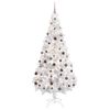 vidaXL Arbre de No&euml;l artificiel pr&eacute;-&eacute;clair&eacute;/boules 180 cm 620 branches