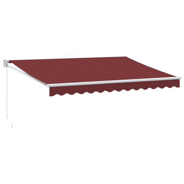 vidaXL Auvent manuel r&eacute;tractable bordeaux 350x250 cm
