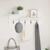 vidaXL Porte-manteau mural Blanc 90 x 15 x 36 cm Bois d'ing&eacute;nierie