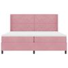 vidaXL Lit &agrave; ressorts avec matelas Rose 200 x 200 cm Velours