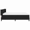 vidaXL Lit &agrave; ressorts avec matelas Noir 200 x 180 cm Polyester