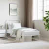 vidaXL Cadre de lit m&eacute;tal sans matelas avec t&ecirc;te de lit blanc 90x190cm